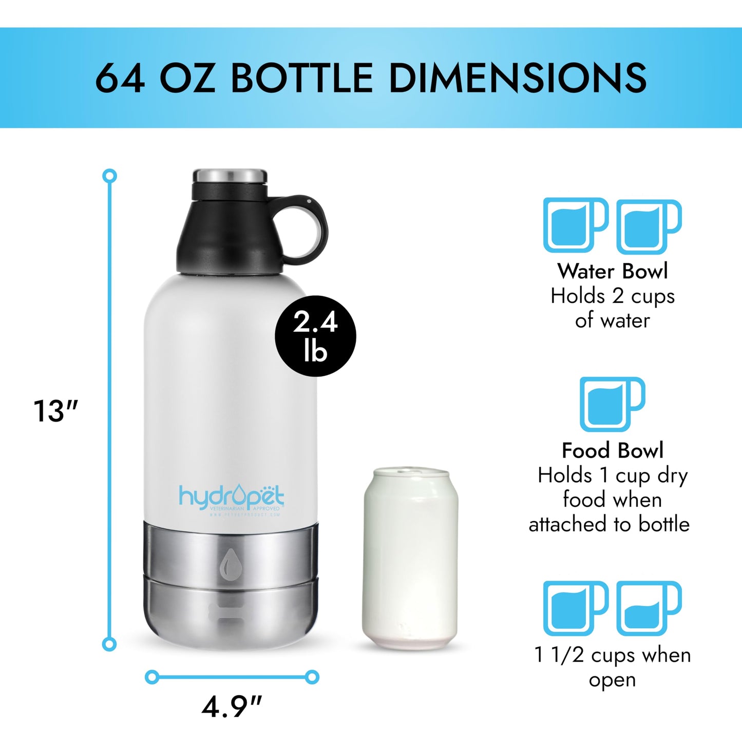 Insulated Portable Dog Water Bottle with Bowl Set