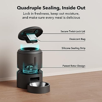 WiFi Automatic Pet Feeder 5L Timed Freshness Control