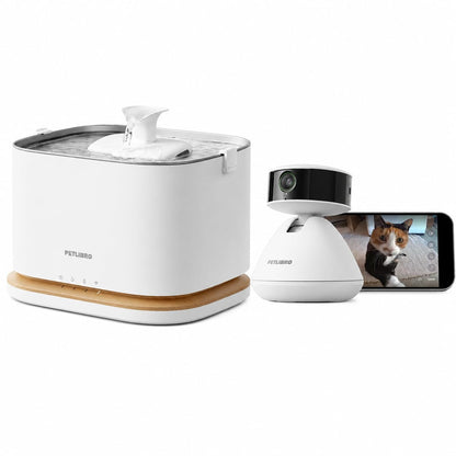 Cordless Cat Water Fountain WiFi App 3L Stainless Steel