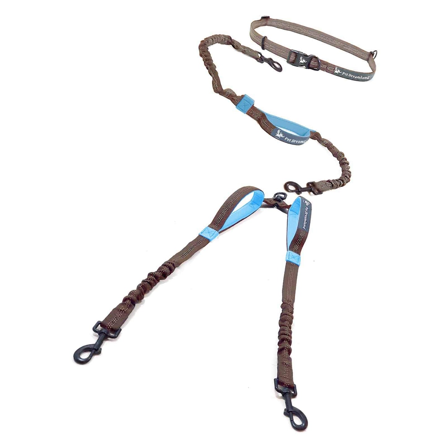 Double Dog Leash Coupler No Tangle Swivel