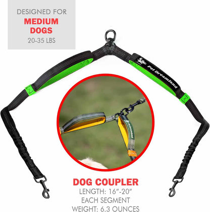 Double Dog Leash Coupler No Tangle Swivel