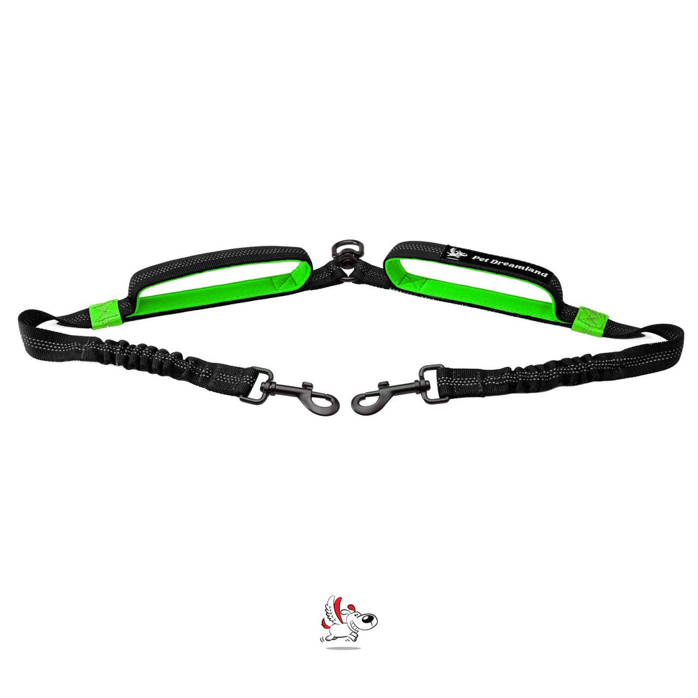 Double Dog Leash Coupler No Tangle Swivel