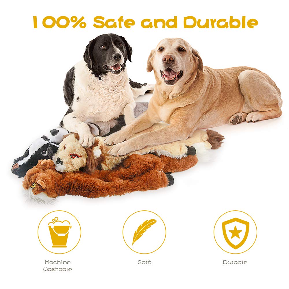 No Stuffing Squeaky Dog Chew Toy Durable Plush