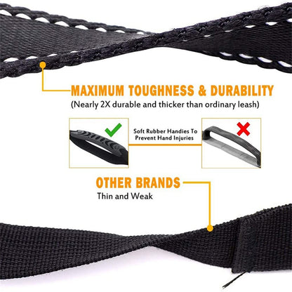 Reflective Shockproof Double Handle Dog Leash