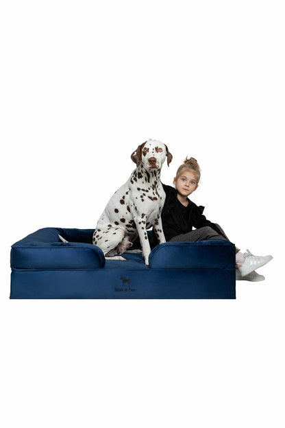 Orthopedic Memory Foam Dog Bed with Cooling Gel Washable