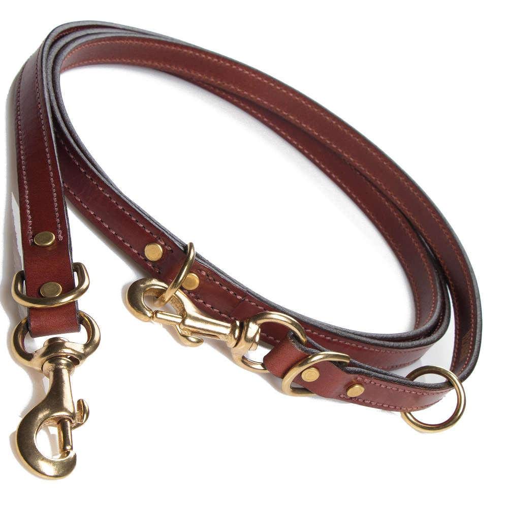 Leather Dog Leash 3/4in x 8ft Chestnut