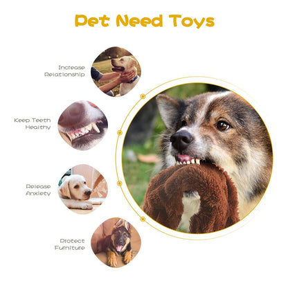 No Stuffing Squeaky Dog Chew Toy Durable Plush