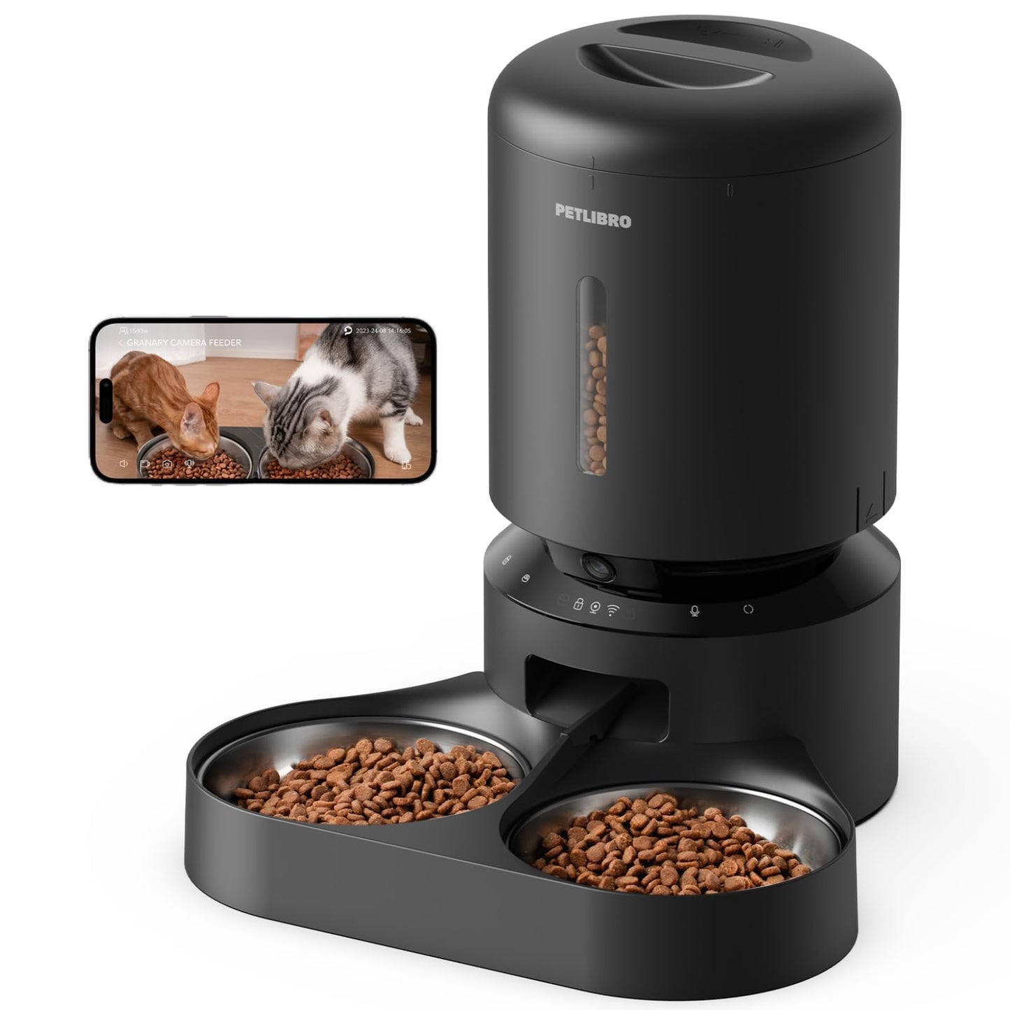 Automatic Cat Feeder for 2 Cats Dual Bowl