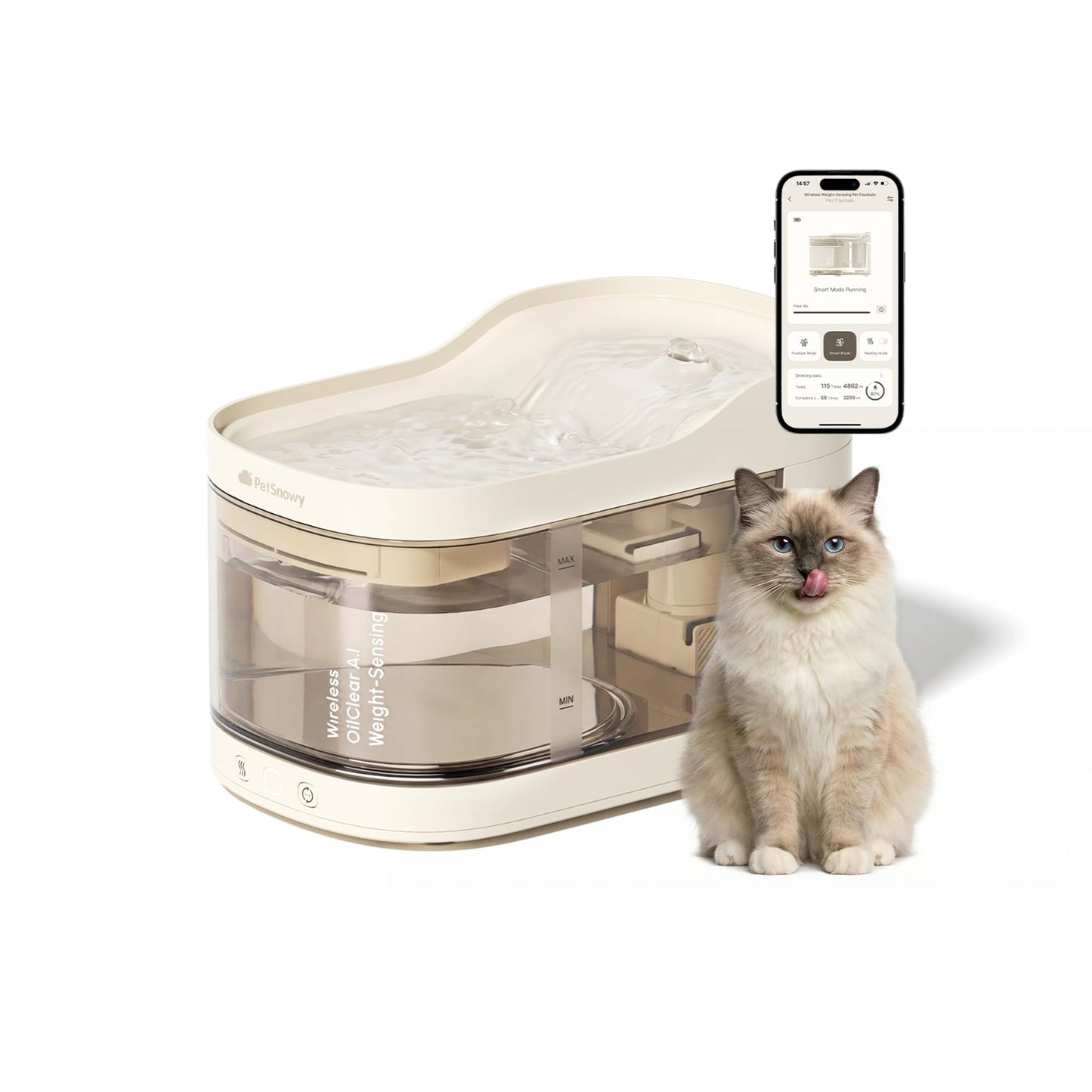 Wireless Weight-Sensing Pet Water Fountain