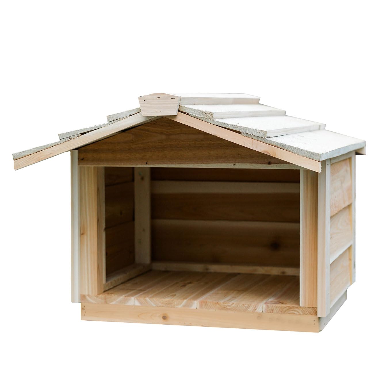 Outdoor Covered Cat Feeding Station Waterproof Cedar