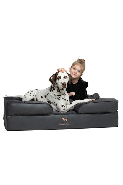 Orthopedic Memory Foam Dog Bed with Cooling Gel Washable