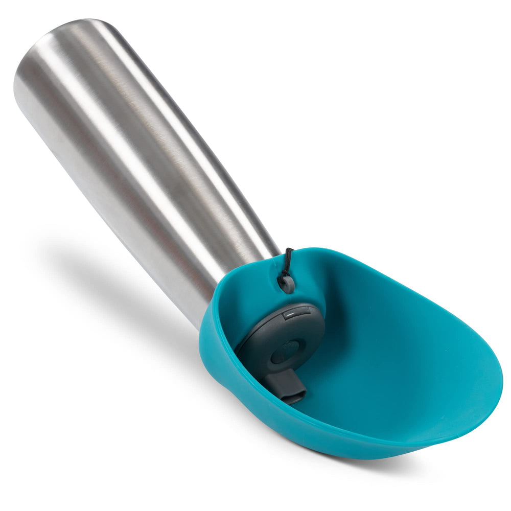 Insulated Stainless Steel Dog Water Bottle with Flip Bowl