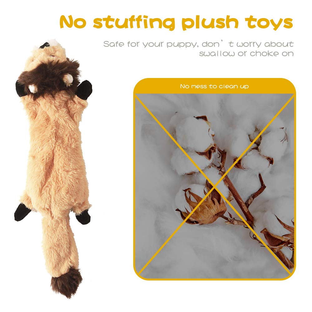 No Stuffing Squeaky Dog Chew Toy Durable Plush