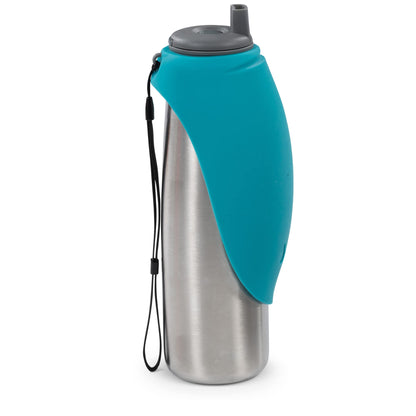 Insulated Stainless Steel Dog Water Bottle with Flip Bowl