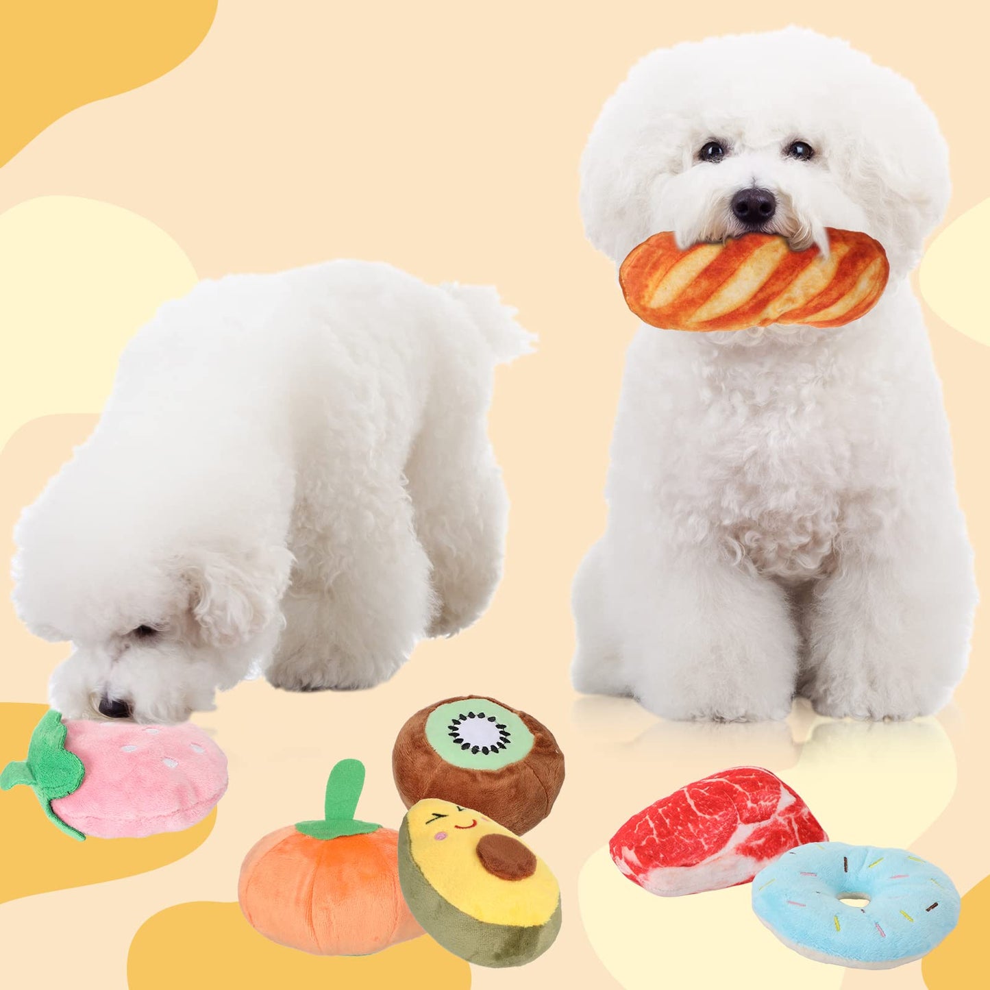 Bulk Squeaky Plush Dog Chew Toys for Puppies