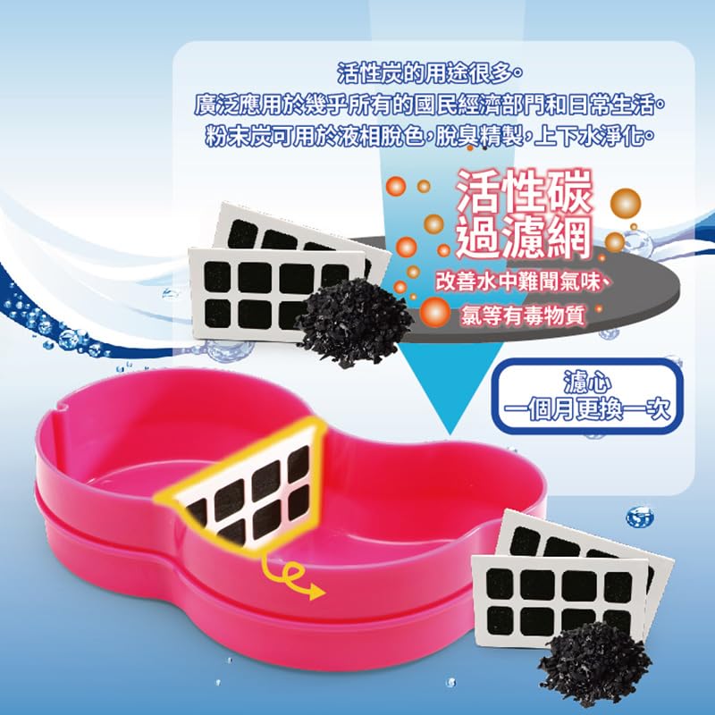 Cat Water Fountain Pet Auto Drinker with Active Carbon Filter