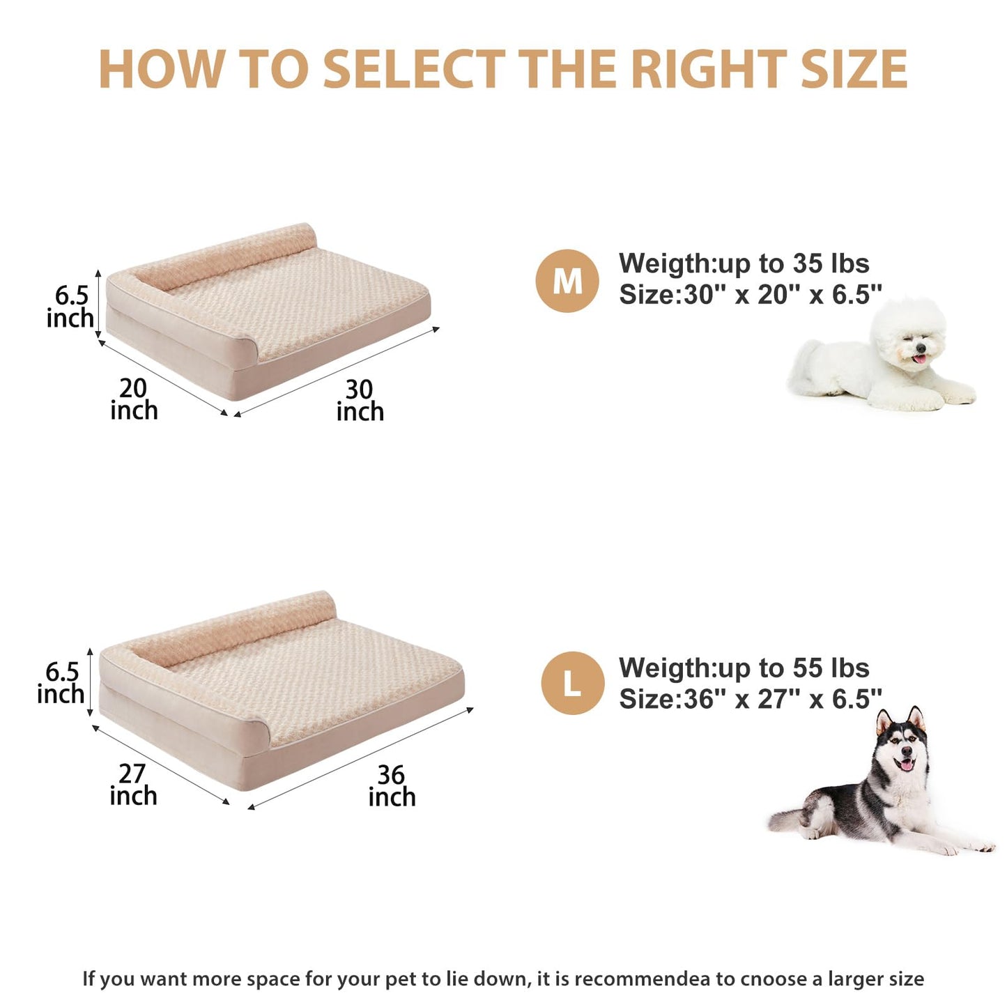 Orthopedic Waterproof Large Dog Bed Removable Cover Sofa