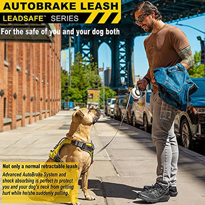 Autobrake Retractable Dog Leash 16ft Tangle Free Grip