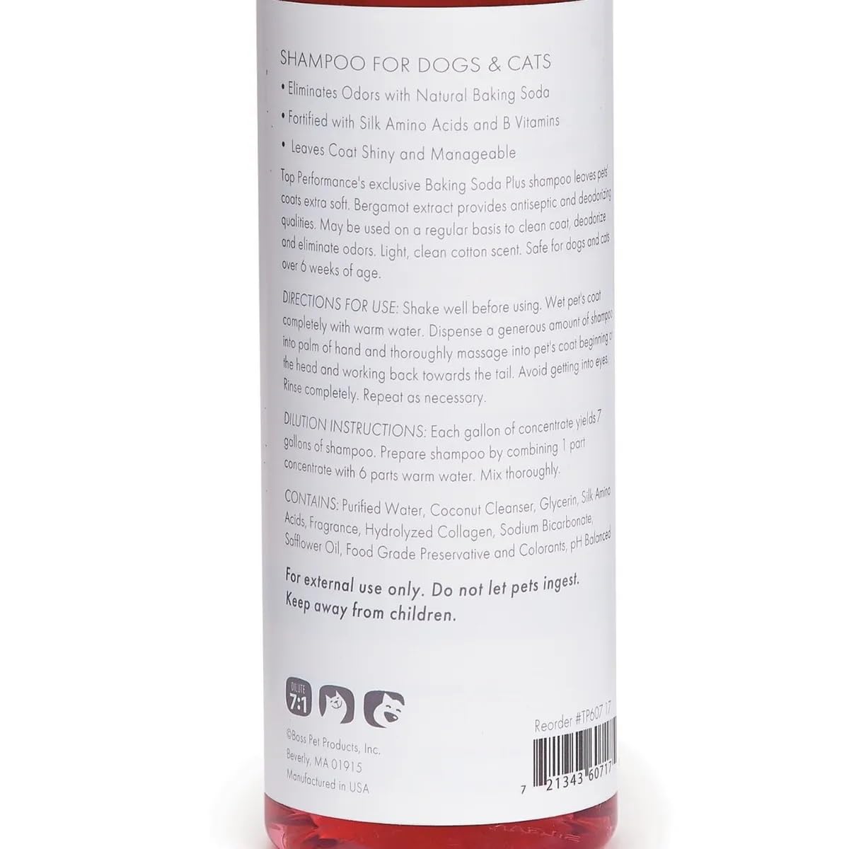 Baking Soda Pet Shampoo Fresh Cotton Odor Control