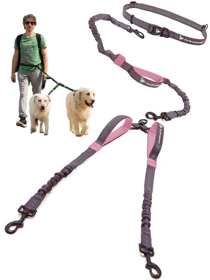 Double Dog Leash Coupler No Tangle Swivel