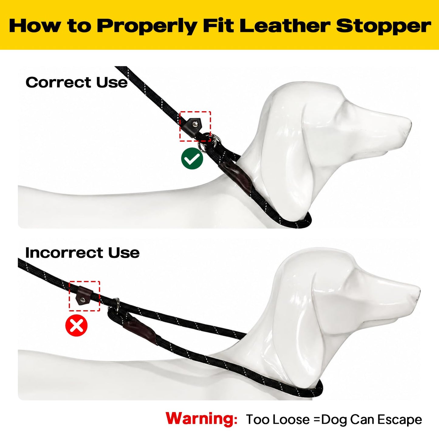 Reflective Slip Lead Dog Leash No Pull Training Rope
