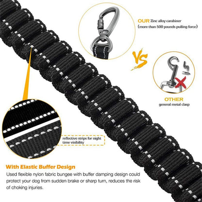 Reflective Shockproof Double Handle Dog Leash