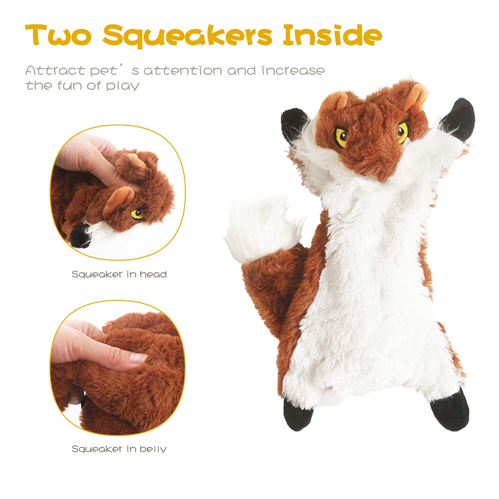 No Stuffing Squeaky Dog Chew Toy Durable Plush