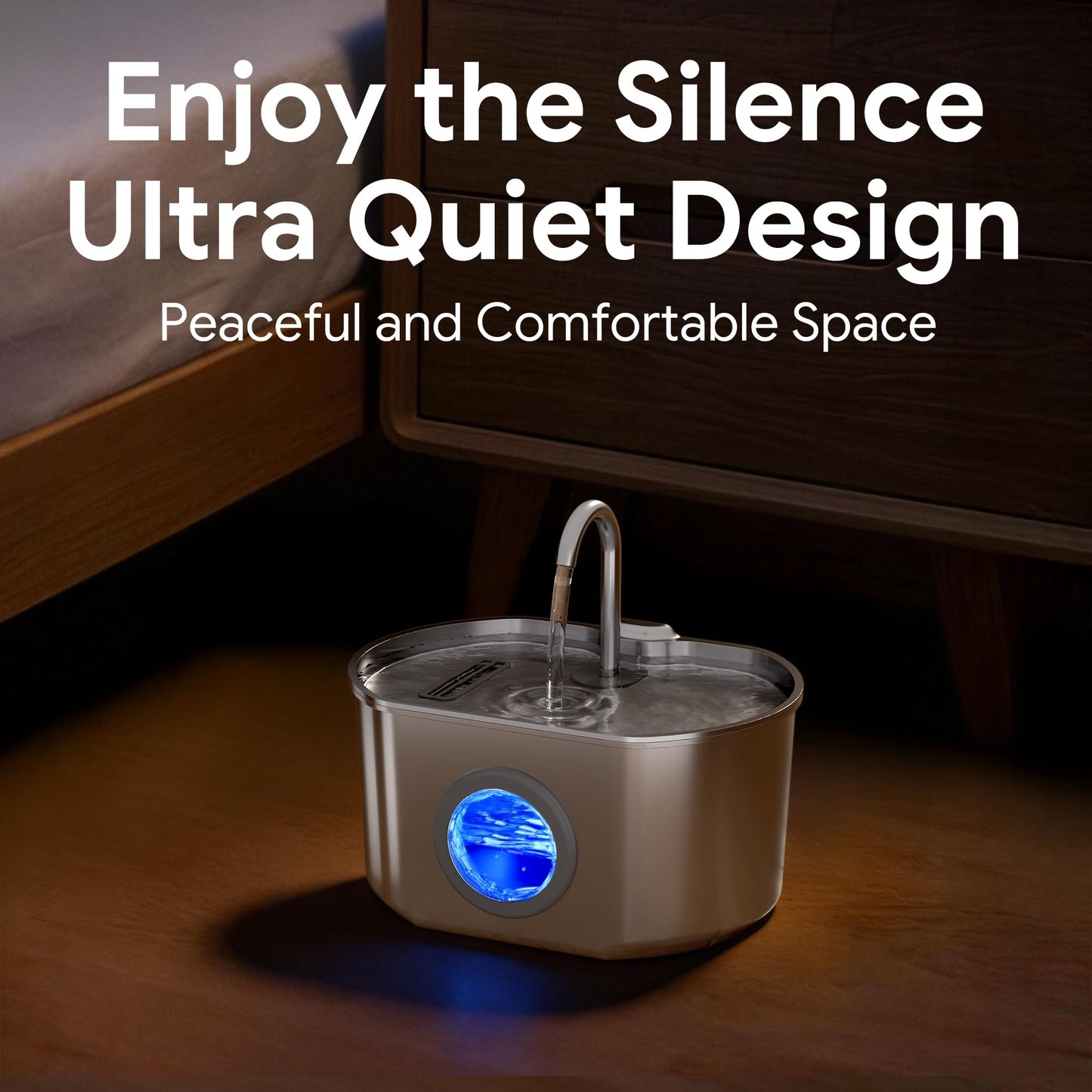 Stainless Steel Cat Water Fountain Ultra Quiet