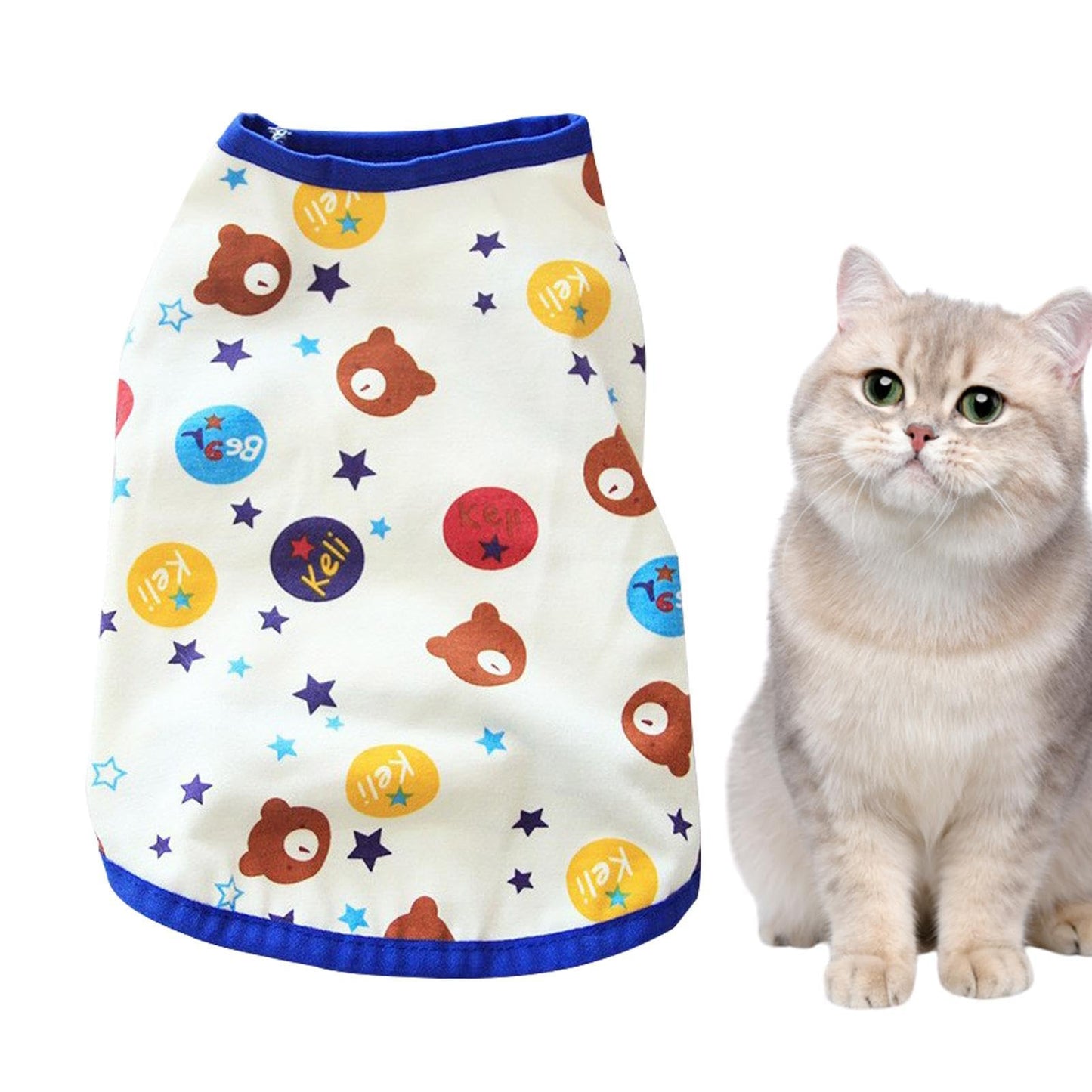 Cat Recovery Vest Bodysuit Surgical Sleeveless Onesie