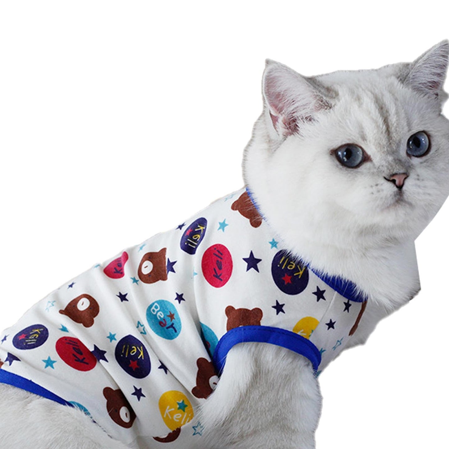 Cat Recovery Vest Bodysuit Surgical Sleeveless Onesie