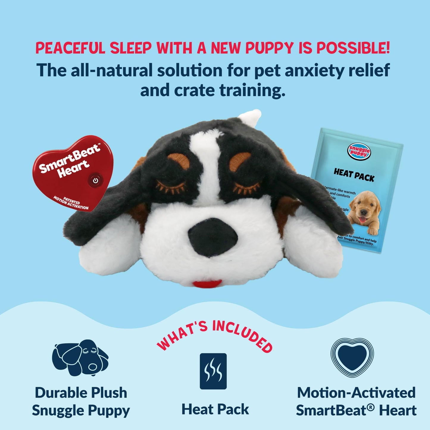 Heartbeat Plush Dog Anxiety Relief Calming Toy