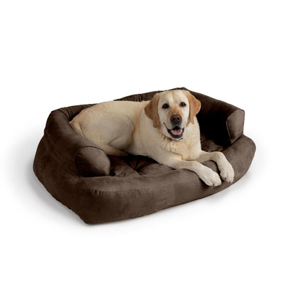 Snoozer Luxury Overstuffed Microsuede Pet Sofa