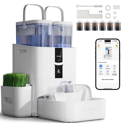 Smart 10L Cat Water Fountain App Control Filter System