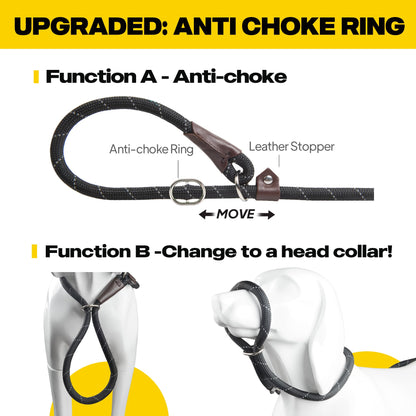 Reflective Slip Lead Dog Leash No Pull Training Rope