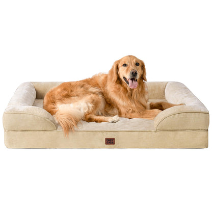 Orthopedic Memory Foam XL Dog Bed Waterproof Washable
