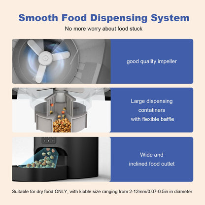 Automatic Cat Feeder with Voice Recording Timed Meals