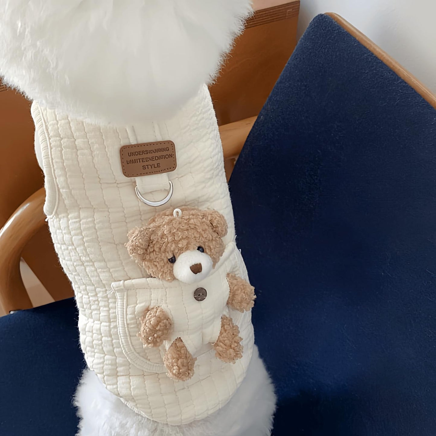 Bear Cartoon Dog Clothes Sleeveless Pullover