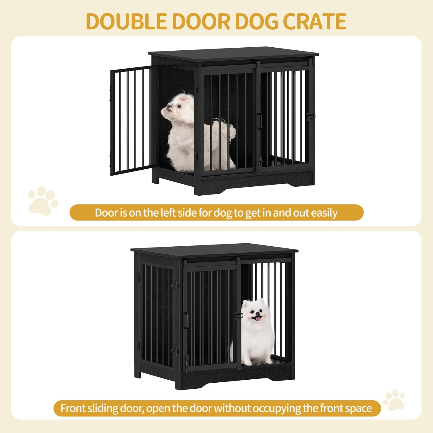 Dog Crate Furniture with Barn Door Heavy Duty Indoor