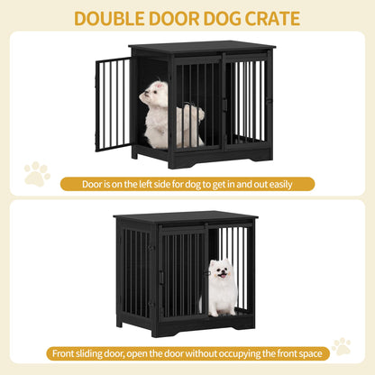 Dog Crate Furniture with Barn Door Heavy Duty Indoor