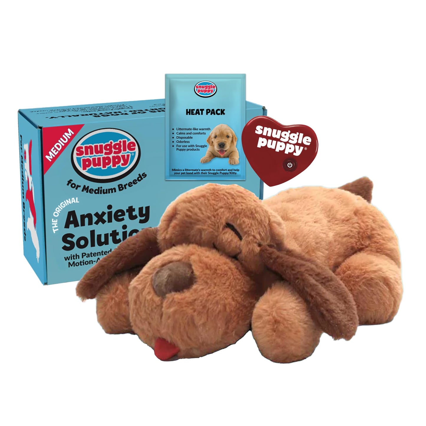 Heartbeat Plush Dog Anxiety Relief Calming Toy