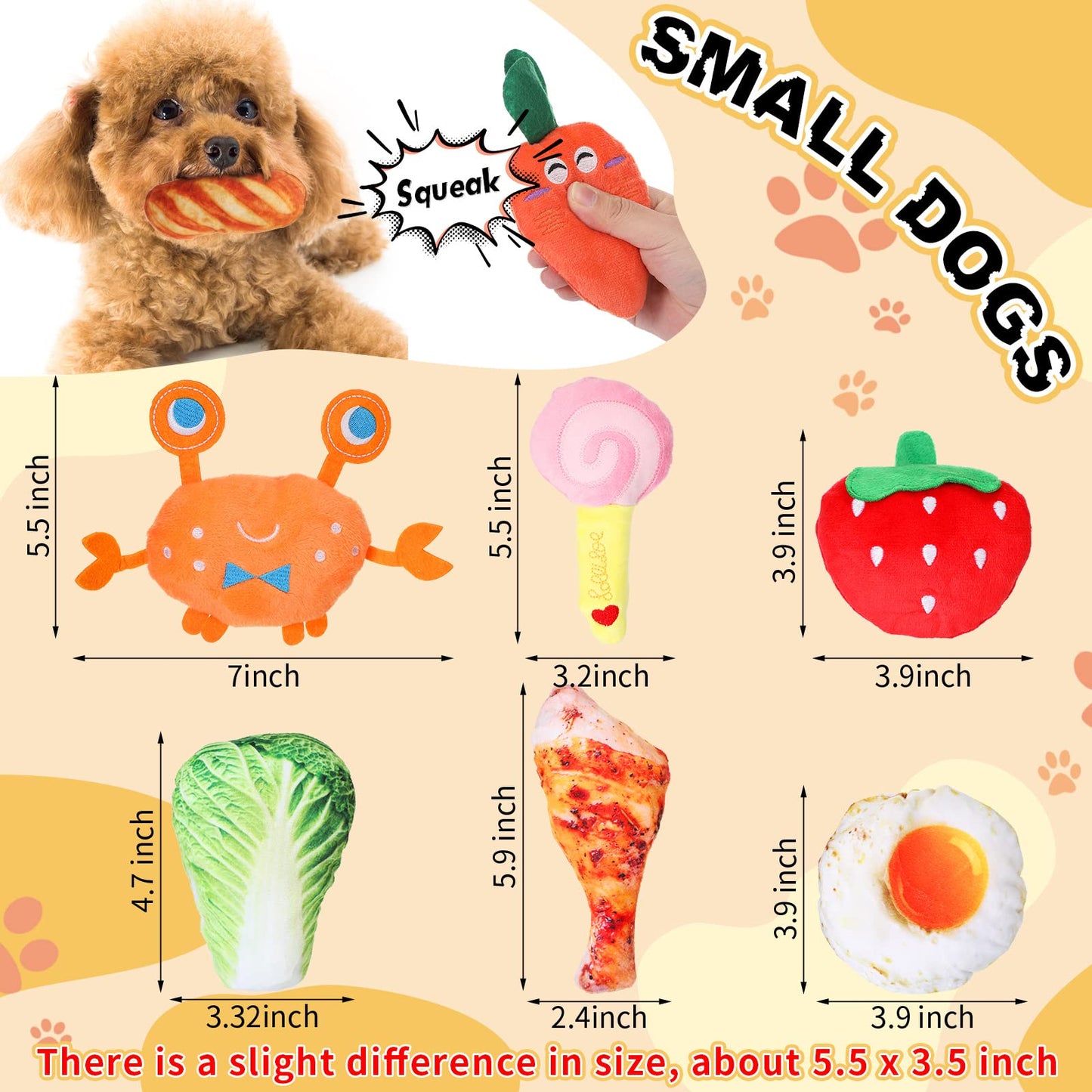 Bulk Squeaky Plush Dog Chew Toys for Puppies