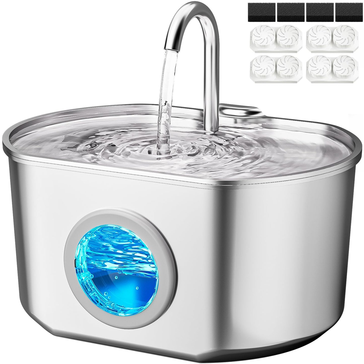 Stainless Steel Cat Water Fountain Ultra Quiet
