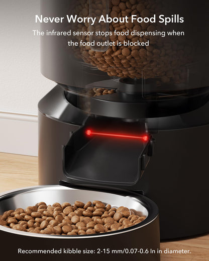 Automatic Cat Feeder for 2 Cats Dual Bowl