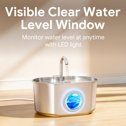 Stainless Steel Cat Water Fountain Ultra Quiet