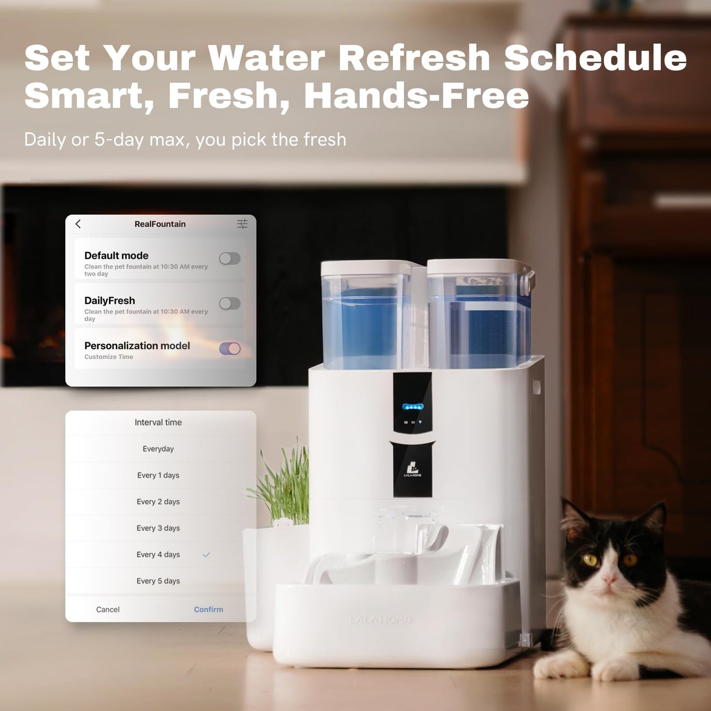 Smart 10L Cat Water Fountain App Control Filter System