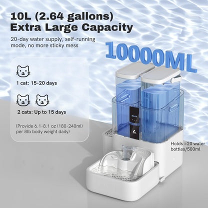 Smart 10L Cat Water Fountain App Control Filter System