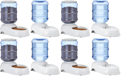 Gravity Pet Feeder & Water Dispenser Set
