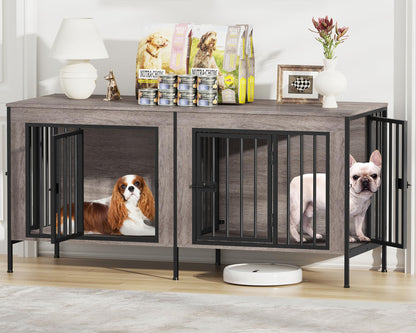 Dog Crate Furniture TV Stand Single or Double Kennel