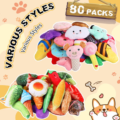 Bulk Squeaky Plush Dog Chew Toys for Puppies