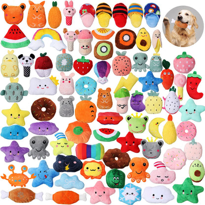 Bulk Squeaky Plush Dog Chew Toys for Puppies